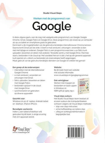 Werken met de programmas van Google / Computergidsen, Boeken, Verzenden, Gelezen, Studio Visual Steps