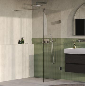 Profielloze Douchewand 80 x 200 cm Chroom – Minimalistisch, Ophalen of Verzenden, Nieuw, Glas, Bad