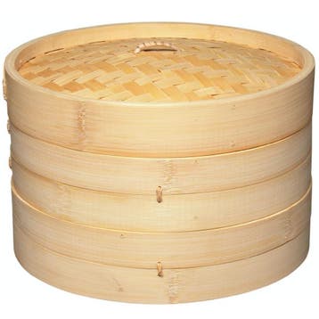 Kitchen Craft Bamboe Stoommandje 2-Laags Ø25cm, Verzenden, Nieuw