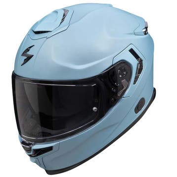 Scorpion EXO-GT SP AIR Solid Mat Celeste Blauw Integraalhelm, Motoren, Kleding | Motorhelmen, Nieuw met kaartje, Overige merken