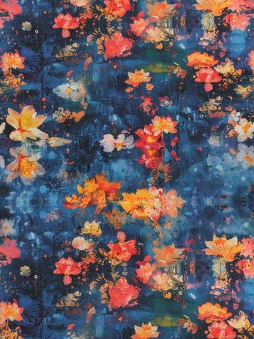 3,00 x 3,00 meter TexStilArt - MONET BLOOM - Exclusieve stof