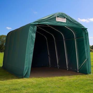 VOSS.farming opslagtent 3,5x5 meter, voorraadtent, groen, Verzenden
