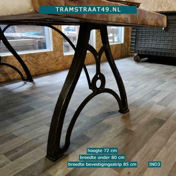 Losse tafelpoten, industriële tafelpoot, hoog en laag, Huis en Inrichting, Tafelonderdelen, Gebruikt, 50 tot 100 cm, Metaal, Industrieel, vintage, stoer, ijzer, gietijzer, handgemaakt