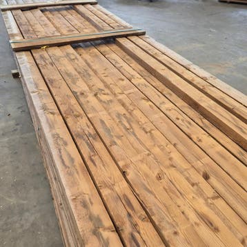 Partij Thermo Vuren Balken van 4500 tot 5100mmx100x50mm, Ophalen of Verzenden, Nieuw