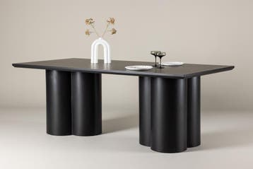 eettafel-olivya-6-personen-zwart-mdf-210x100cm-the-outsider, Huis en Inrichting, Verzenden, Nieuw