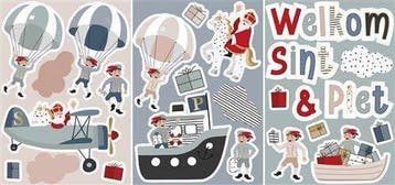 Raamstickers Sint & Co., Ophalen of Verzenden, Nieuw