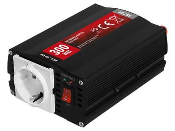 Omvormer Auto - 12 Volt naar 230 Volt - 300 Watt - Zwart, Ophalen of Verzenden, Nieuw