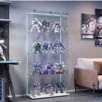 Glazen Vitrinekast met LED – 4 Laags en Dubbele Deur, Wit, Verzenden, Nieuw