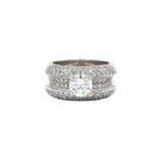 Witgouden ring met diamant 18 karaat, Verzenden, Zo goed als nieuw, Goud