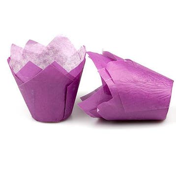 Muffin Vormpjes Tulpmodel Violet 200st., Verzenden, Nieuw