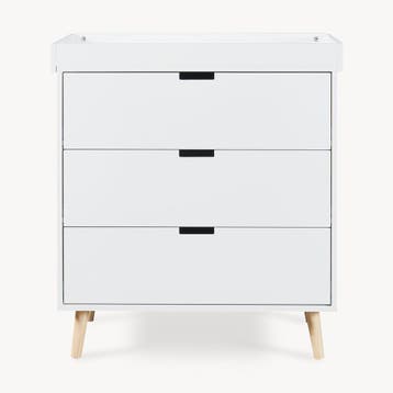 Luiercommode Sallinrar met verschoonblad 92x84x50 cm wit [en, Verzenden, Nieuw