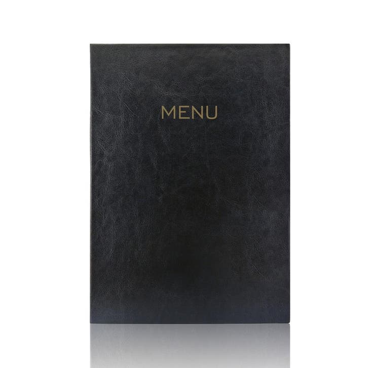 A4 Menumap voor 2 menukaarten - Zwart + Opdruk MENU - Go..., Zakelijke goederen, Kantoor en Winkelinrichting | Winkel en Inventaris