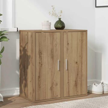 vidaXL Schoenenkasten 2 st 32x35x70 cm bewerkt hout, Verzenden, Nieuw