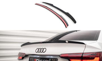 Spoiler Audi A4 B9 FL Maxton Glans Zwart, Auto-onderdelen, Ophalen of Verzenden, Nieuw