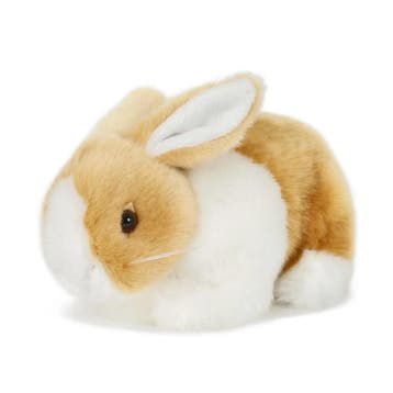 Konijn knuffel bruin wit - pluche - 20 cm - dierenknuffel, Verzenden, Nieuw