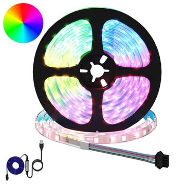 vidaXL LED-strip 2 pcs Zwart en transparant 5100 mm Koper en, Verzenden, Nieuw