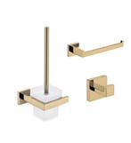 Toilet Accesoireset | Goud / Chroom | 55% KORTING! OP=OP!, Ophalen, Nieuw, Rvs, Toilet