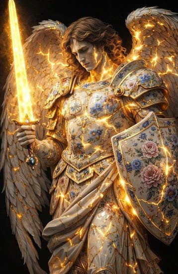 yamila - San Miguel Arcángel: La Armadura del Kintsugi, Antiek en Kunst