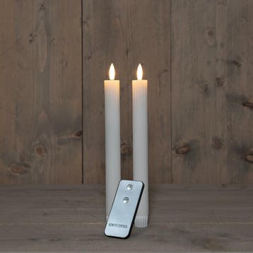 Annas Collection Led kaarsen/dinerkaarsen - 2x - wit -, Ophalen of Verzenden, Zo goed als nieuw