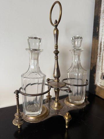 Christofle - Olie-en-azijnstelletje (3) - Glas, Antiek en Kunst