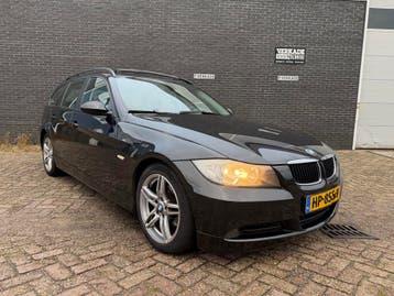 BMW 3-Serie 2.0 318 I Touring 105KW AUT 2008  Zwart PANORAMA, Automaat, Zwart, Stationwagon, Nieuw