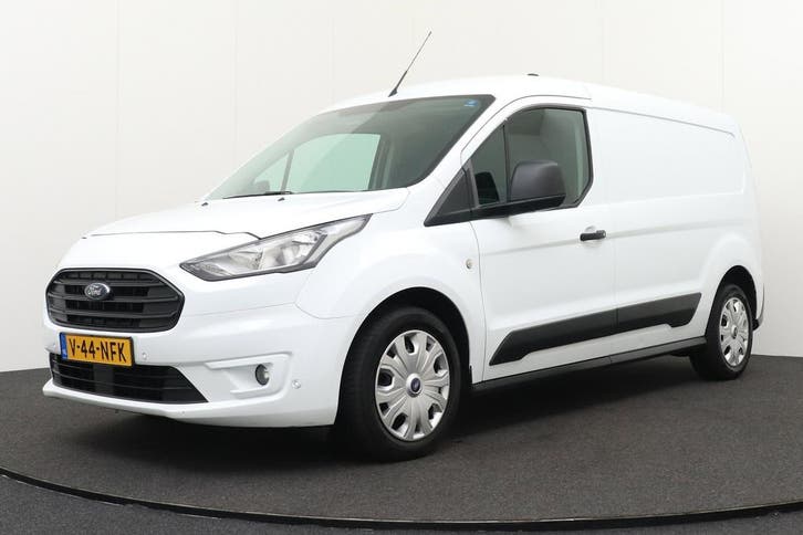 Ford Transit Connect 1.5D 120 PK L2 Trend 3-Pers, Auto's, Bestelauto's, Dealer onderhouden, Lease, Zwart, Handgeschakeld, Wit