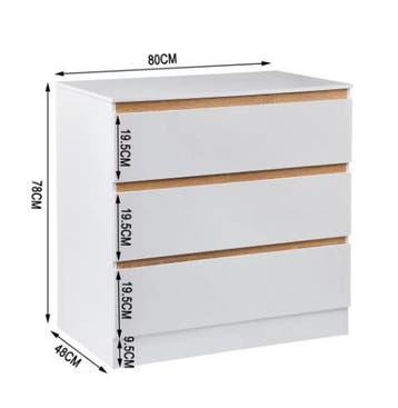 Moderne Commode met 3 Lades voor Babykamer, Kinderen en Baby's, Verzenden, Nieuw