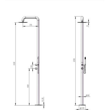 Buitendouche vrijstaand Fortifura Outdoor Deluxe Regendouche, Ophalen of Verzenden, Nieuw