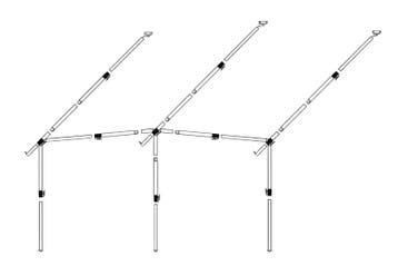 Dorema Frame Voortent Staal EasyGrip 25mm diepte 270/300, Nieuw