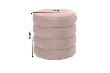 Kruk VOGUE 40cm rond bekleed met opbergruimte fluweel, Ophalen of Verzenden, Nieuw