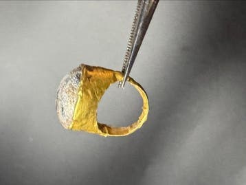 Oud-Grieks, Hellenistisch Brons, Geel goud Ring - Vier