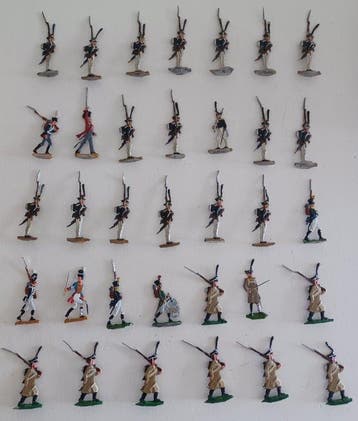 Frankrijk - 34 x Tinnen figuren - Soldiers Napoleon Wars -, Nieuw
