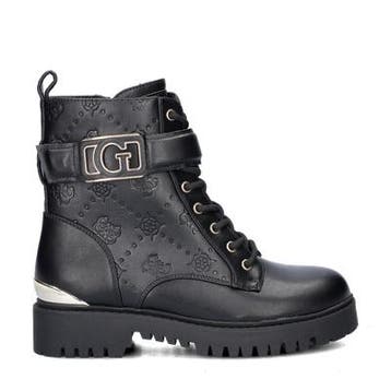 Guess Oranda veterboots voor dames in het Zwart, Guess, Verzenden, Zwart, Lage of Enkellaarzen