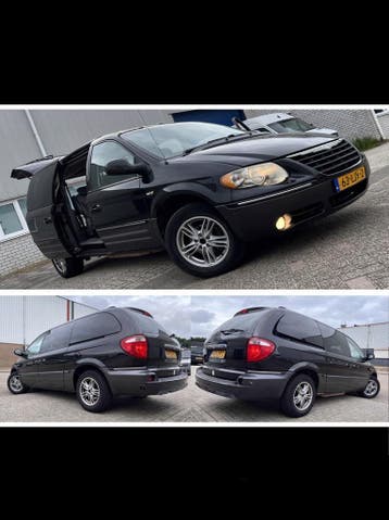 Grand T&C Stow & Go 3.8i Awd Lpg G3 M2008 Leer 7p Inr Mog, Auto's, Automaat, Gebruikt, Grand Voyager, Zwart