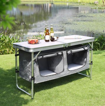 Opvouwbare Picknicktafel – Aluminium Campingtafel met Tas, Verzenden, Inklapbaar, Rechthoekig, Nieuw