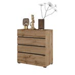 Ladekast Crotone - Eiken - 4 Lades, Huis en Inrichting, Kasten | Ladekasten, Verzenden, Nieuw