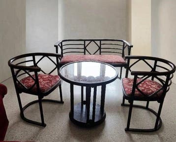 Jakob & Josef Kohn - Josef Hoffmann - Zitgroep (4) - Hout -