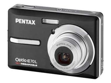 Pentax Optio E70L Digitale Compact Camera - Zwart (In doos), Verzenden, Zo goed als nieuw
