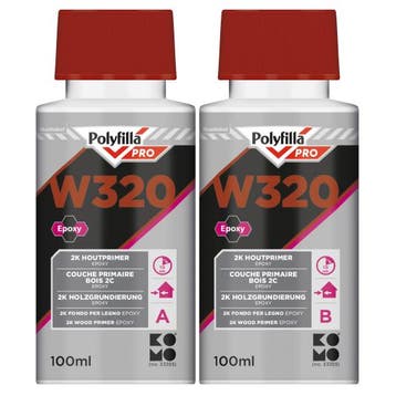 Polyfilla PRO W320 2K epoxy Houtprimer per set van 200ml P-W, Doe-het-zelf en Verbouw, Schildersmaterialen, Ophalen of Verzenden