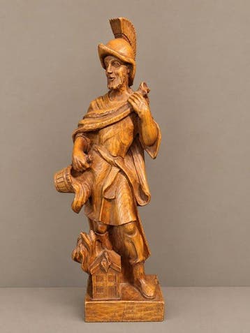 Beeld, Sint-Florianus van Lorch - 42.5 cm - Hars