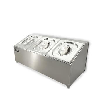 HCB Bakhouder - 3 x 1/6 GN - RVS, Verzenden, Nieuw in verpakking
