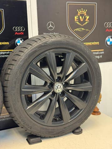 Org. 2 stuks VW Polo V 6R 2013 velgen met zomerbanden 5x100, 16 inch, Banden en Velgen, Personenwagen, Zomerbanden