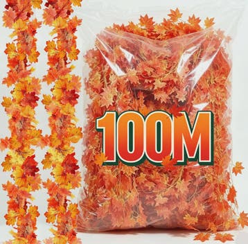 Kunst Slinger Esdoornbladeren - Herfstdecoratie voor Feestda, Verzenden, Nieuw