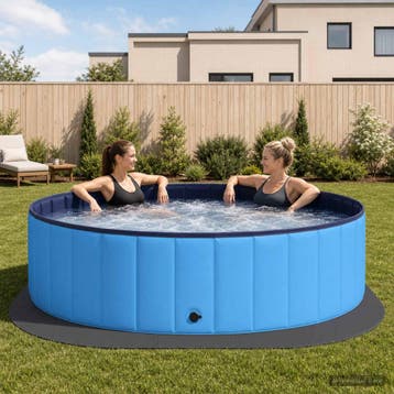 vidaXL Zwembad Grondmat 25 st Ø 292 cm Rond EVA Schuim Zwart, Verzenden, Nieuw
