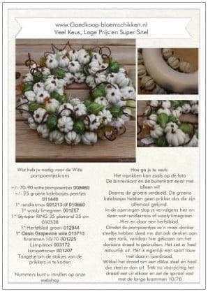 DIY Werkbeschrijving Witte pompoentjes, Ophalen of Verzenden, Nieuw