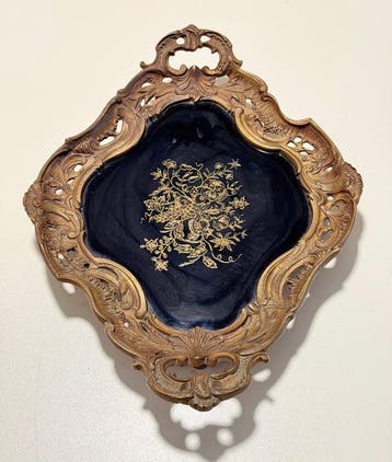 Dienblad - Ambachtelijke gouden afwerking - Brons - Lodewijk
