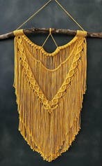 Grote Macramé muur opknoping Hatmi , muur tapijt, Macramé, Verzenden, Nieuw