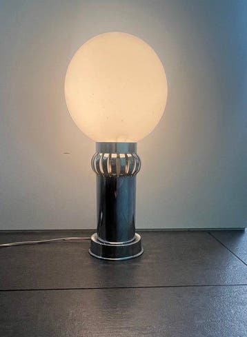 Lamp - chroom - Space age Targetti style, Antiek en Kunst