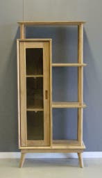 Kleine retro servieskast teakhout voordelig bij Indoteak, Teakhout, Nieuw, 50 tot 100 cm, Met plank(en)