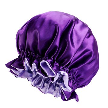 Paarse Satijnen Slaapmuts met randje / Reversible Satin Hair, Ophalen of Verzenden, Nieuw